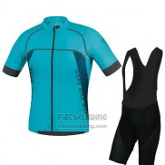 2017 Fietskleding Gore Bike Wear Power Alp-x pro Blauw Korte Mouwen en Koersbroek